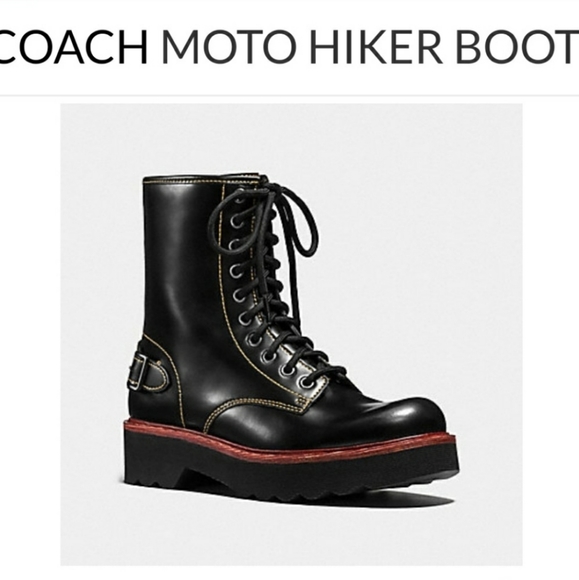 Coach Moto Hiker Combat Boot 